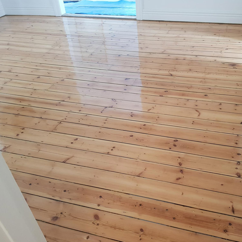 polished floor boards in house